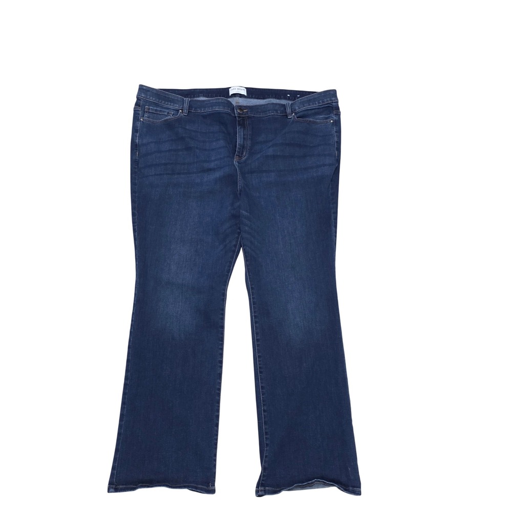 Lane Bryant Women 28 Dark Wash Bootcut Denim Jeans Stretch Plus Size 1123180